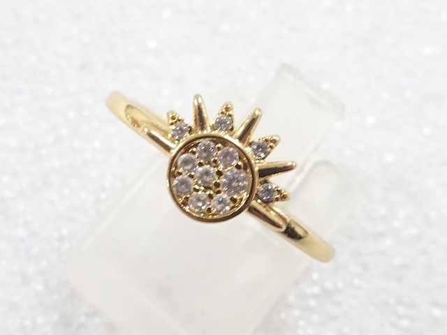 JAPANESE KIMONO / ANTIQUE CRYSTAL RING (SIZE 13)